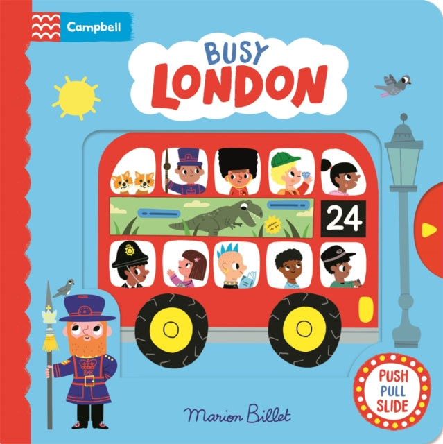 Busy London, A Push, Pull and Slide Book 9781035011933 Marion Billet